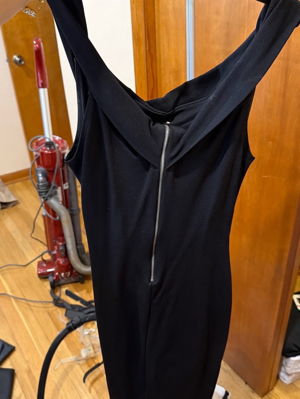 Windsor Black Sleeveless Midi Dress with Back Zip